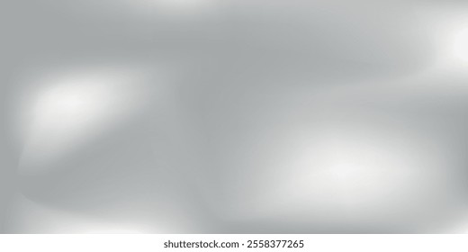 Silver foil background with metal mirror texture. Chrome gradient surface with light gloss simple abstract. Vector Illustration