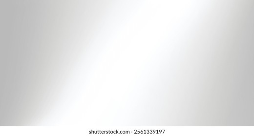 Silver foil background with metal mirror texture. Chrome gradient simple art modern