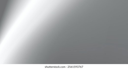 Silver foil background with metal mirror texture. Chrome gradient surface with light gloss art modern design