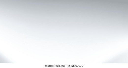 Silver foil background with metal mirror texture. Chrome gradient surface with light gloss. Vector aluminum grey art simple