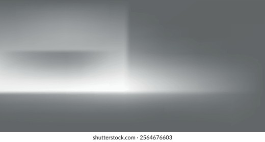 Silver foil background with metal mirror texture. Chrome gradient surface with light gloss. Vector