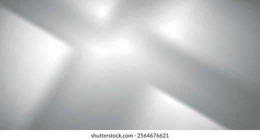 Silver foil background with metal mirror texture. Chrome gradient surface with light gloss. Vector