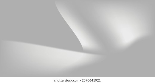 Silver foil background with metal mirror texture. Chrome gradient surface with light like could abstract