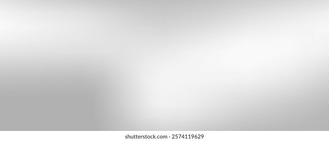 Silver foil background with metal mirror texture. Chrome gradient surface with light gloss simple abstract