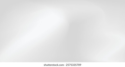 Silver foil background with metal mirror texture. Chrome gradient surface with light gloss simple abstract modern white grey