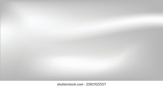 Silver foil background with metal mirror texture. Chrome gradient surface with light gloss simple abstract 