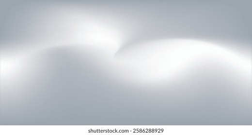 Silver foil background with metal mirror texture. Chrome gradient surface with light gloss. Vector modern grey