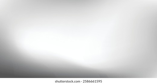 Silver foil background metal mirror texture. Chrome gradient surface with light gloss design art vector