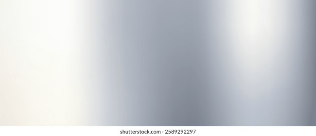 Silver foil background with metal mirror texture. Chrome gradient surface with light gloss simple abstract