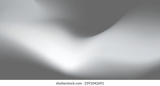 Silver foil background with metal mirror texture. Chrome gradient surface with light gloss. Vector aluminum grey sheet with reflection