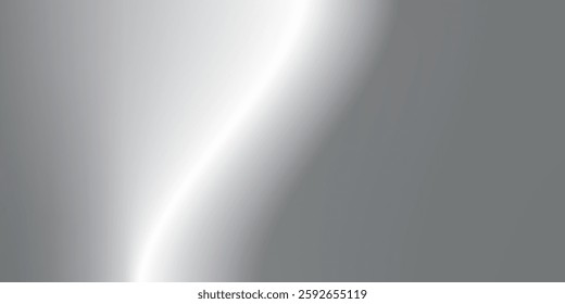 Silver foil background with metal mirror texture. Chrome gradient surface with light abstract