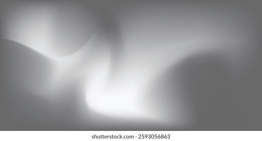 Silver foil background with metal mirror texture. Chrome gradient surface with light gloss. Vector aluminum grey 