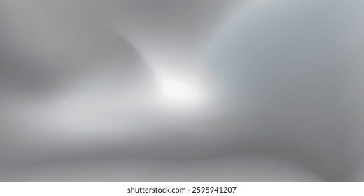  Silver foil background with metal mirror texture. Chrome gradient surface with light gloss. Vector aluminum grey sheet with reflection. Platinum and titanium  modern