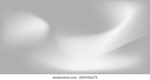 Silver foil background with metal mirror texture. Chrome gradient surface with light gloss modern