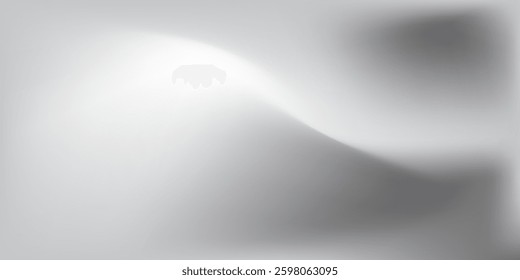 Silver foil background with metal mirror texture. Chrome gradient surface with light gloss. Vector aluminum grey sheet with reflection arts
