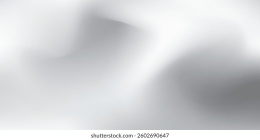 Silver foil background with metal mirror texture. Chrome gradient surface with light gloss. Vector aluminum grey sheet with reflection.  Vector illustration