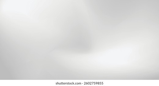 Silver foil background with metal mirror texture. Chrome gradient surface with light gloss simple abstract vector eps10