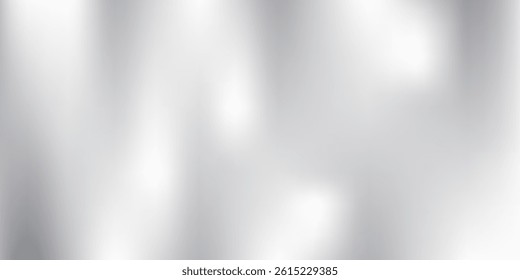 Silver foil background with metal mirror texture. Chrome gradient surface with light gloss simple abstract vector illustration