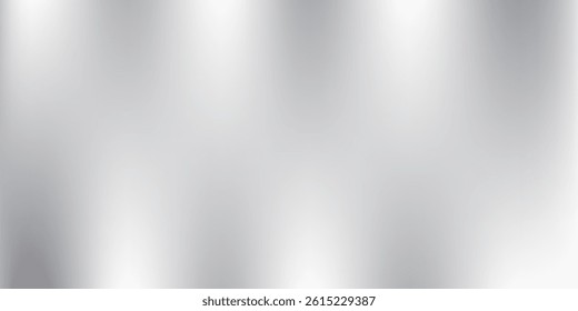 Silver foil background with metal mirror texture. Chrome gradient surface with light gloss simple abstract vector illustration