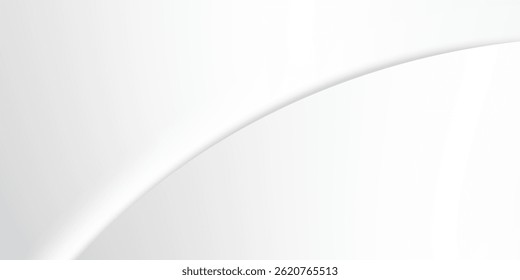 Silberner Folienhintergrund mit Metallspiegel-Textur. Farbverlauf-Oberfläche mit leichtem Glanz. Vektor Aluminium graues Blatt mit Reflexion