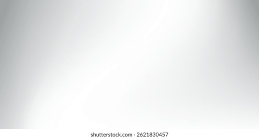 Fundo de folha de prata com textura de espelho de metal. Superfície gradiente cromada com luz moderna