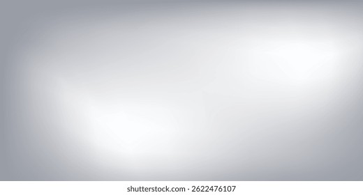 Silver foil background with metal mirror texture. Chrome gradient surface with light gloss. Vector aluminum grey sheet with reflection. Platinum and titanium abstract cold bg vector
