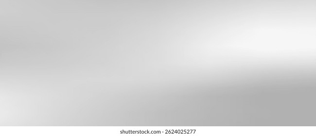 Silver foil background with metal mirror texture. Chrome gradient surface with light gloss simple abstract 