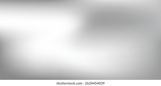Silver foil background with metal mirror texture. Chrome gradient surface with light gloss. Vector aluminum grey sheet with reflection modern abstract art