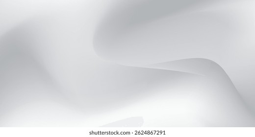Silver foil background with metal mirror texture. Chrome gradient surface with light gloss. Vector aluminum grey sheet with reflection. Platinum and titanium art