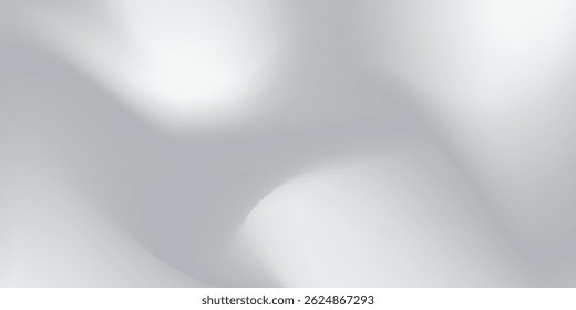 Silver foil background with metal mirror texture. Chrome gradient surface with light gloss. Vector aluminum grey sheet with reflection. Platinum and titanium art