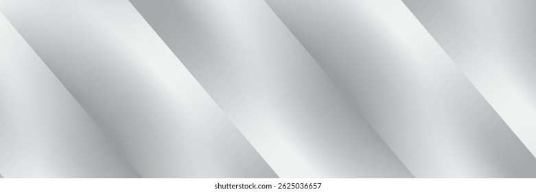 Silver foil background with metal mirror texture. Chrome gradient surface with light gloss simple abstract . vector