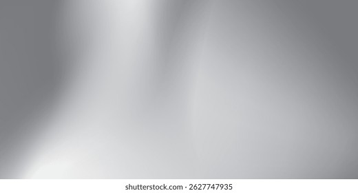 Silver foil background with metal mirror texture. Chrome gradient surface with light like could  modern arts