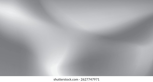 Silver foil background with metal mirror texture. Chrome gradient surface with light like could  modern arts