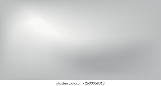 Silver foil background with metal mirror texture. Chrome gradient surface with light gloss simple abstract for banner