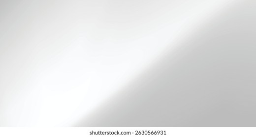 Silver foil background with metal mirror texture. Chrome gradient surface with light gloss simple abstract vector eps10
