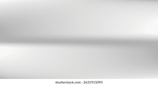 Silver foil background with metal mirror texture. Chrome gradient surface with light gloss simple abstract, eps10.