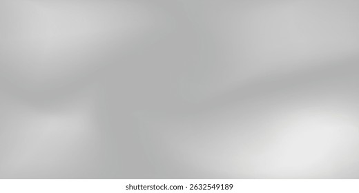 Silver foil background with metal mirror texture. Chrome gradient surface with light gloss simple abstract  modern arts