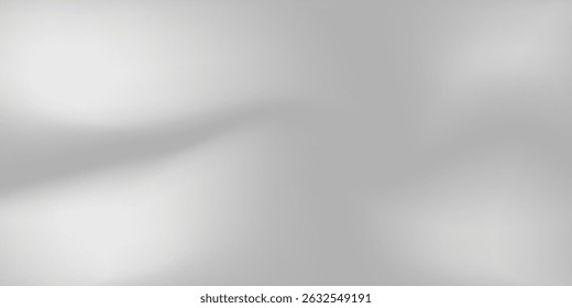Silver foil background with metal mirror texture. Chrome gradient surface with light gloss simple abstract  modern arts