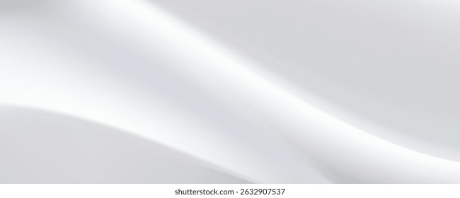 Silver foil background with metal mirror texture. Chrome gradient surface with light gloss. Vector aluminum grey sheet with reflection