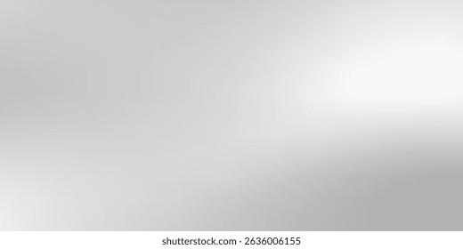 Silver foil background with metal mirror texture. Chrome gradient surface with light gloss simple abstract 