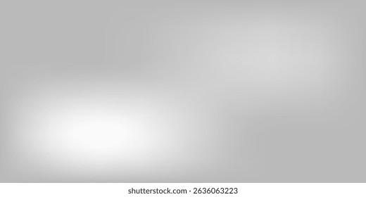 Silver foil background with metal mirror texture. Chrome gradient surface with light gloss simple abstract. vector ilustration