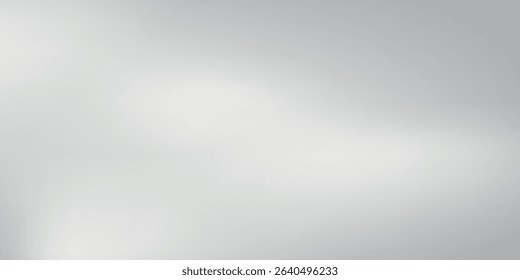 Silver foil background with metal mirror texture. Chrome gradient surface with light gloss simple abstract vector eps10
