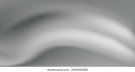 Silver foil background with metal mirror texture. Chrome gradient surface with light gloss simple abstract 
