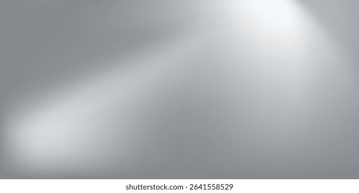 Silver foil background with metal mirror texture. Chrome gradient surface with light gloss. Vector aluminum grey sheet with reflection. Platinum 