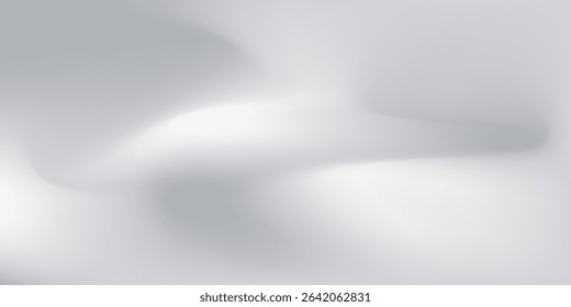 Silver foil background with metal mirror texture. Chrome gradient surface with light like could abstract