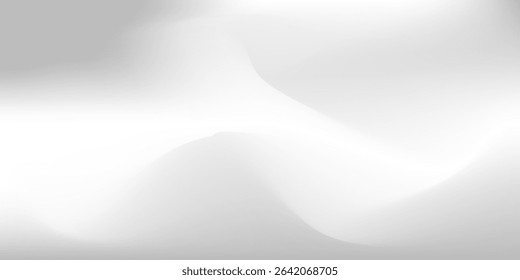 Silver foil background with metal mirror texture. Chrome gradient surface with light gloss simple abstract modern arts