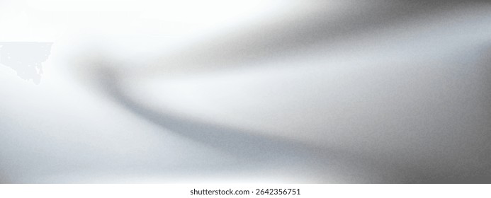 Silver foil background with metal mirror texture. Chrome gradient surface with light gloss. Vector aluminum grey sheet with reflection. Platinum and titanium abstract cold bg