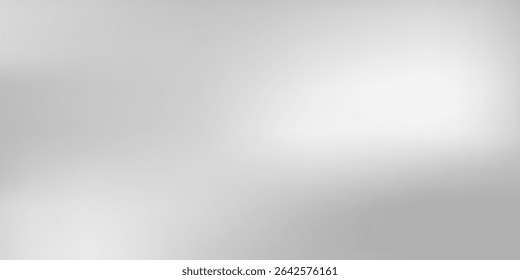 Silver foil background with metal mirror texture. Chrome gradient surface with light gloss simple abstract vector