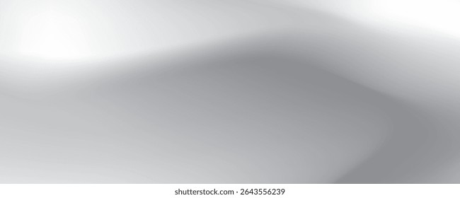 Silver foil background with metal mirror texture. Chrome gradient surface with light gloss simple abstract 