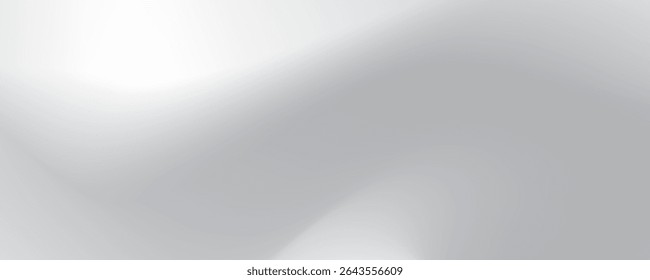 Silver foil background with metal mirror texture. Chrome gradient surface with light gloss simple abstract 